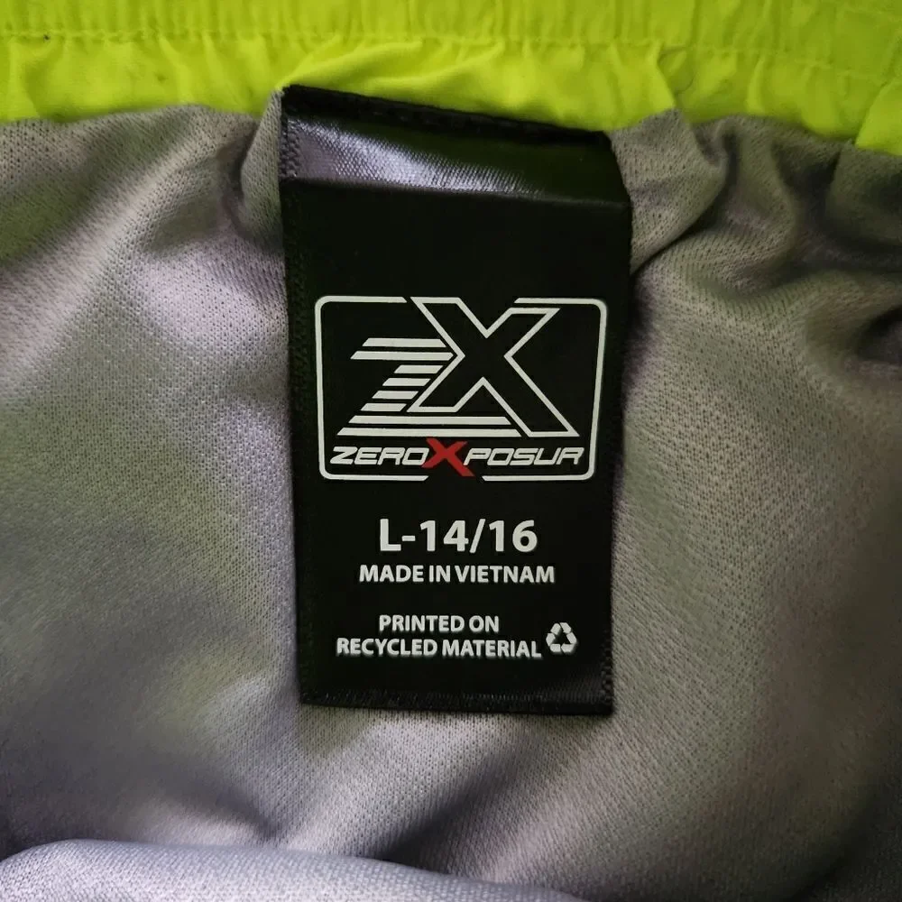 ZeroXPosur Boys Board Short Swim Trunks Shark Size Large 14/16